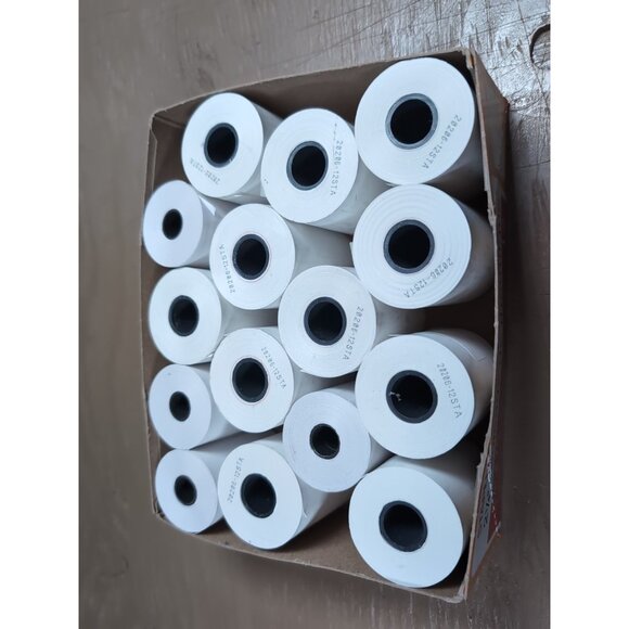 Lot of 15 thermal receipt paper rolls 2¼″ x 75′ – fits POS/registers - Picture 2 of 7